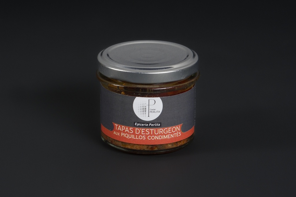 Tapas d'esturgeon aux piquillos